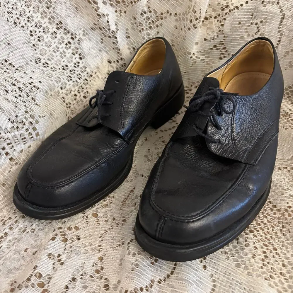 Sandro Moscoloni Vineyard 3060 Men's US 11 D Black Leather Oxfords Shoes
